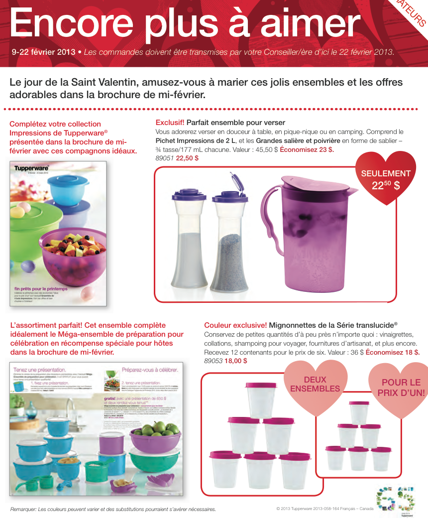 PROMO FEVRIER 2013 TUPPERWARE - C'est TOP C'est TUPP C'est TUPPERWARE