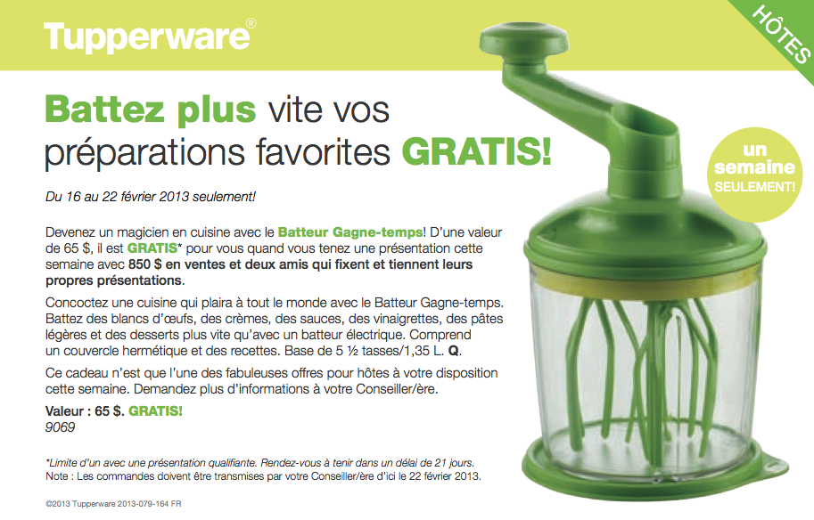 PROMO FEVRIER 2013 TUPPERWARE - C'est TOP C'est TUPP C'est TUPPERWARE