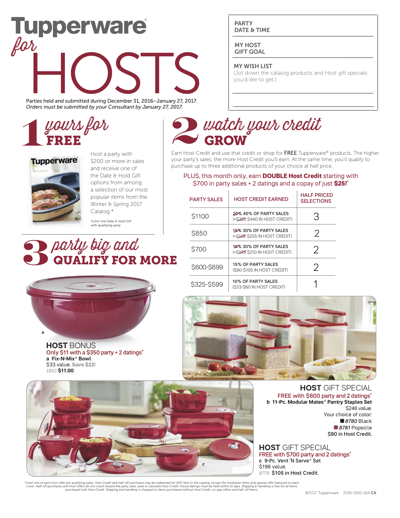 Tupperware hosts their gifts in January! - Caroline Schoofs - My Tupperware Story